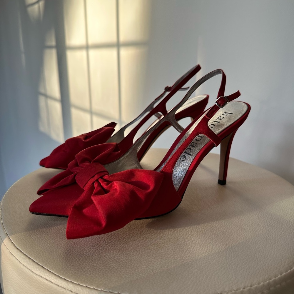 Kate Spade Holiday/ Christmas Bow Slingback Heels